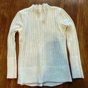 Knotted Long Sleeve Cream Sweater Women’s Size Medium